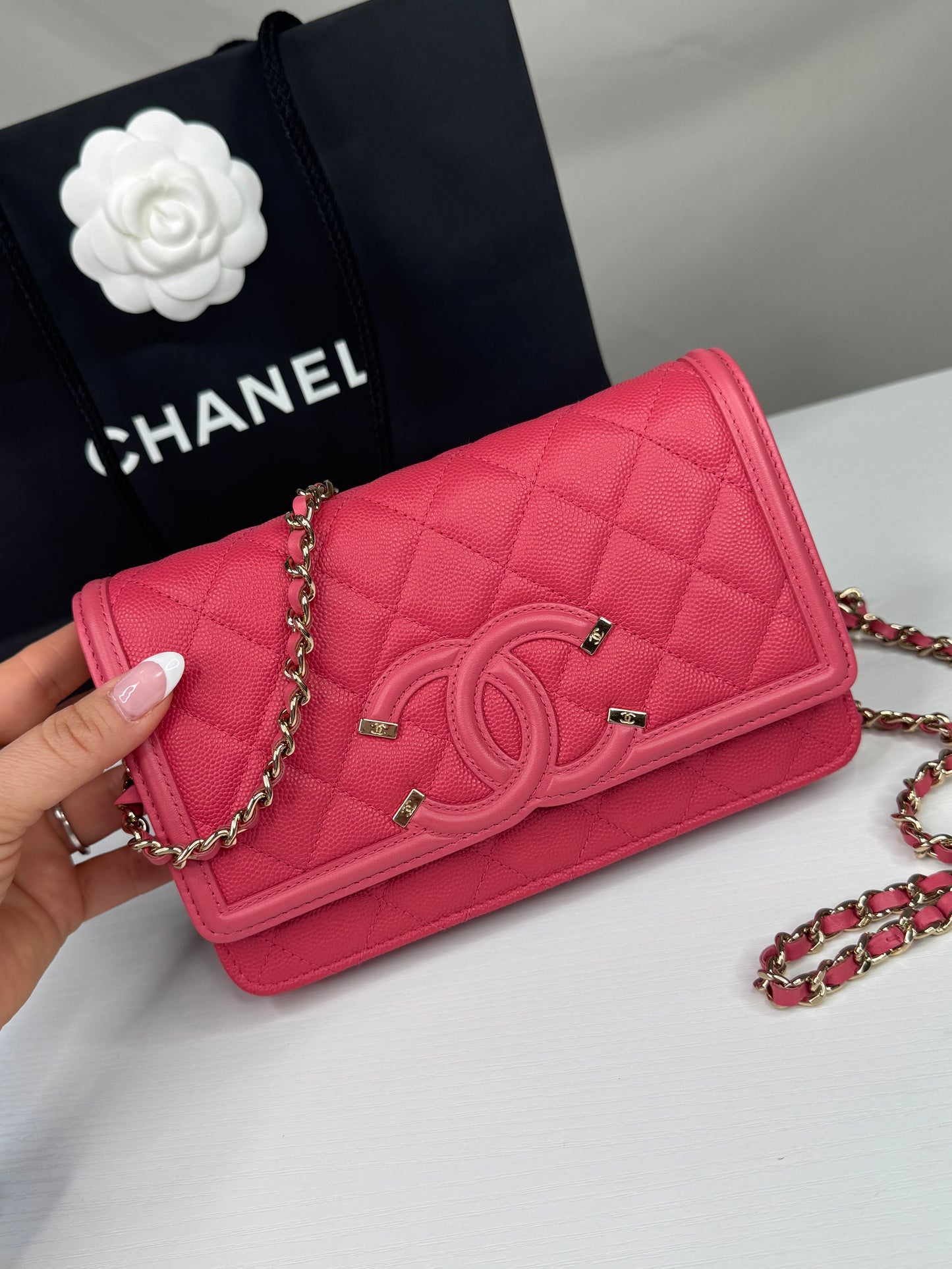 Chanel Filigree Caviar WOC