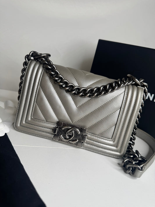 Chanel Caviar Boy Small