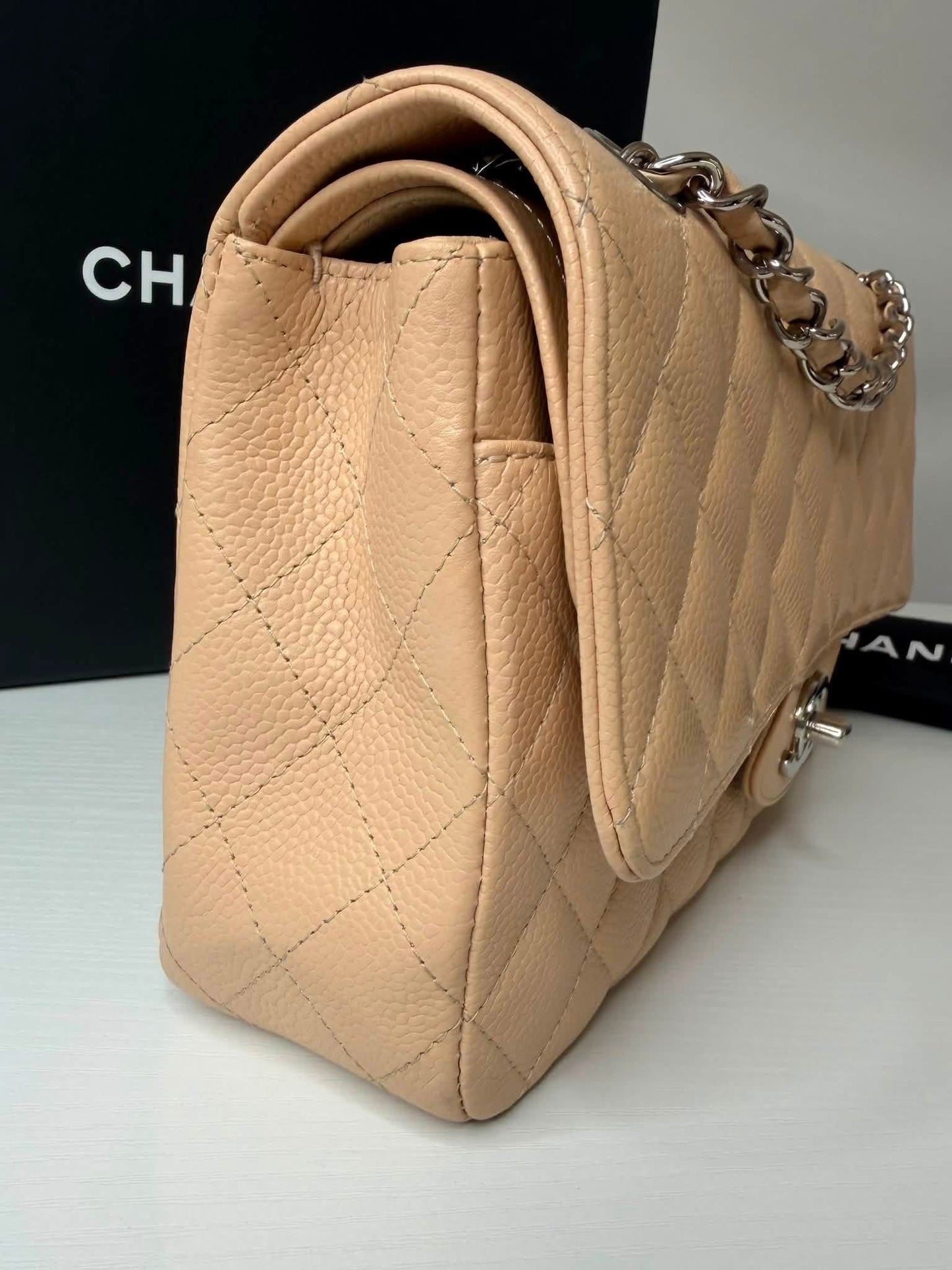 Chanel Caviar Medium Beige SHW