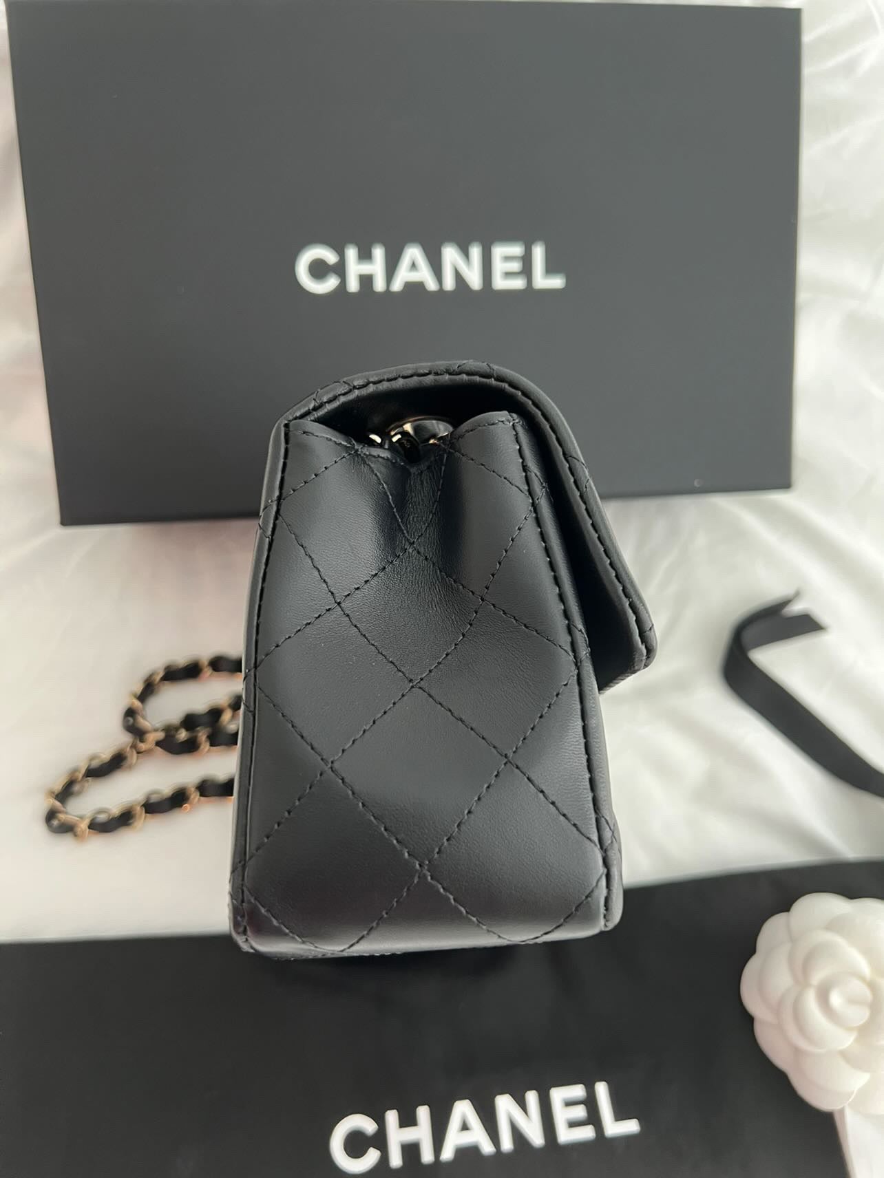 Chanel Mini Black Lambskin GHW