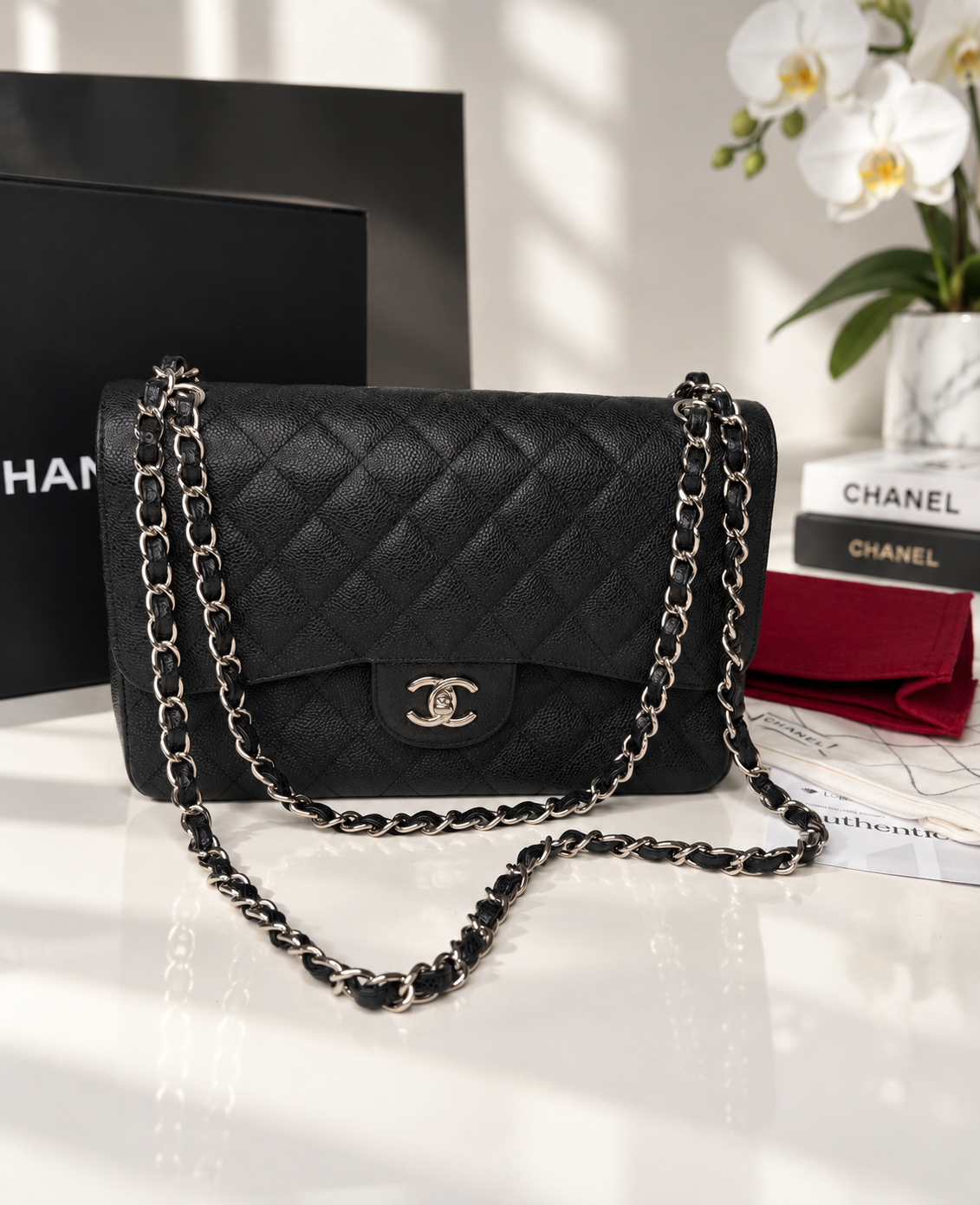 Chanel Caviar Jumbo Black SHW