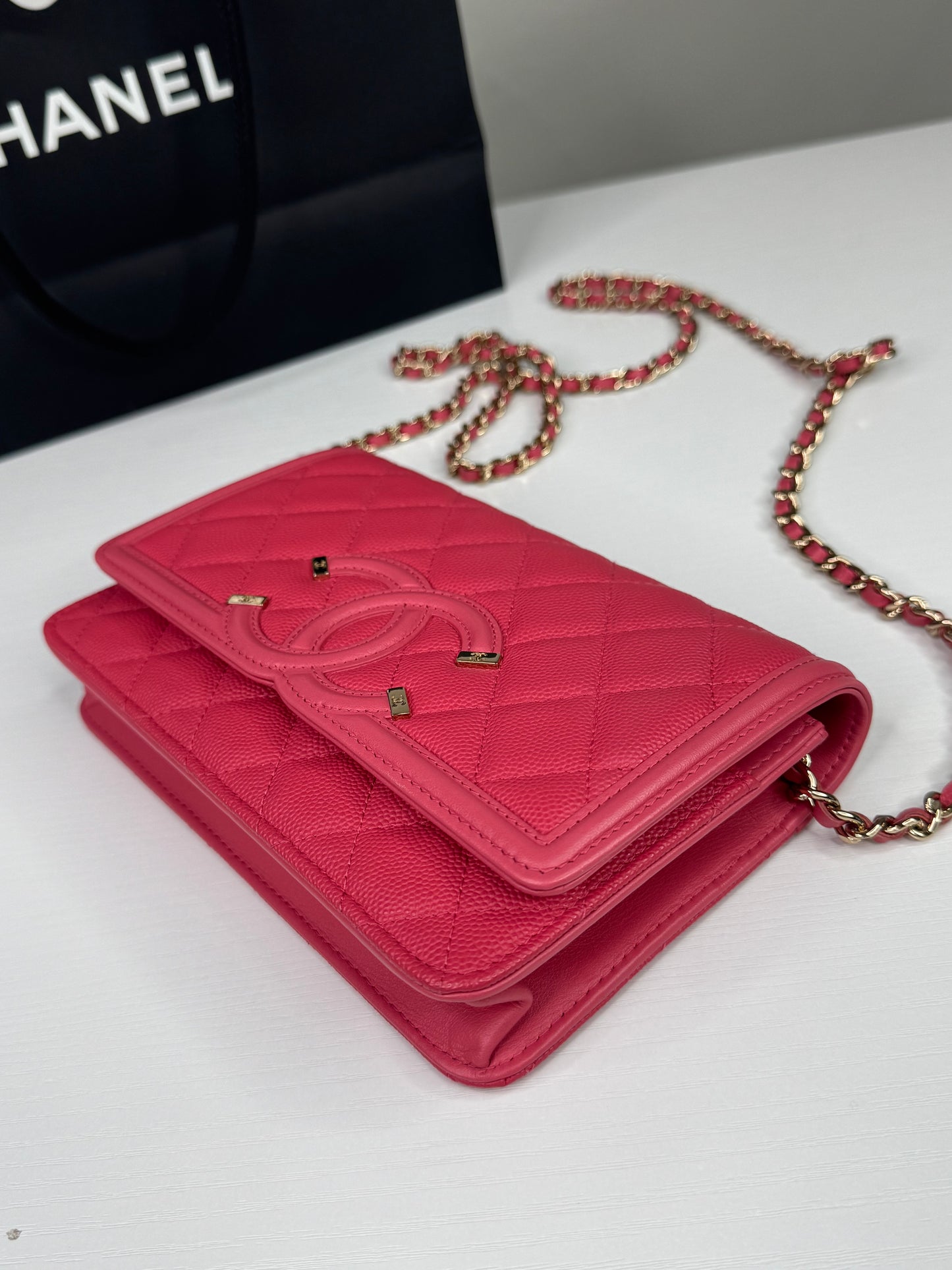 Chanel Filigree Caviar WOC