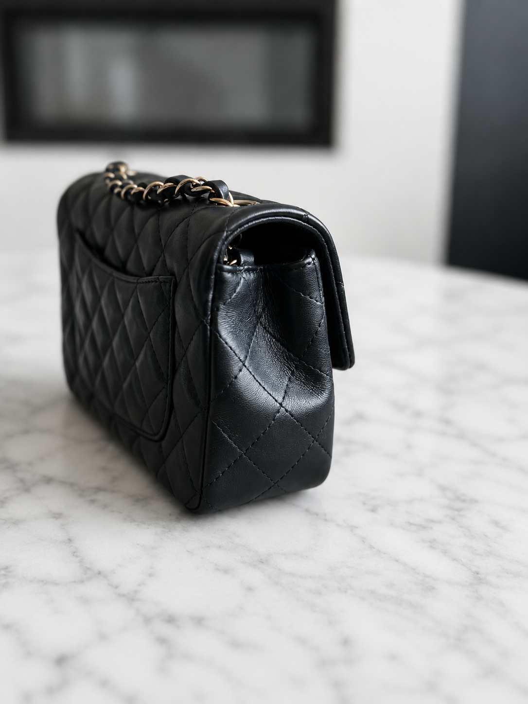 Chanel Mini Lambskin BLK GHW