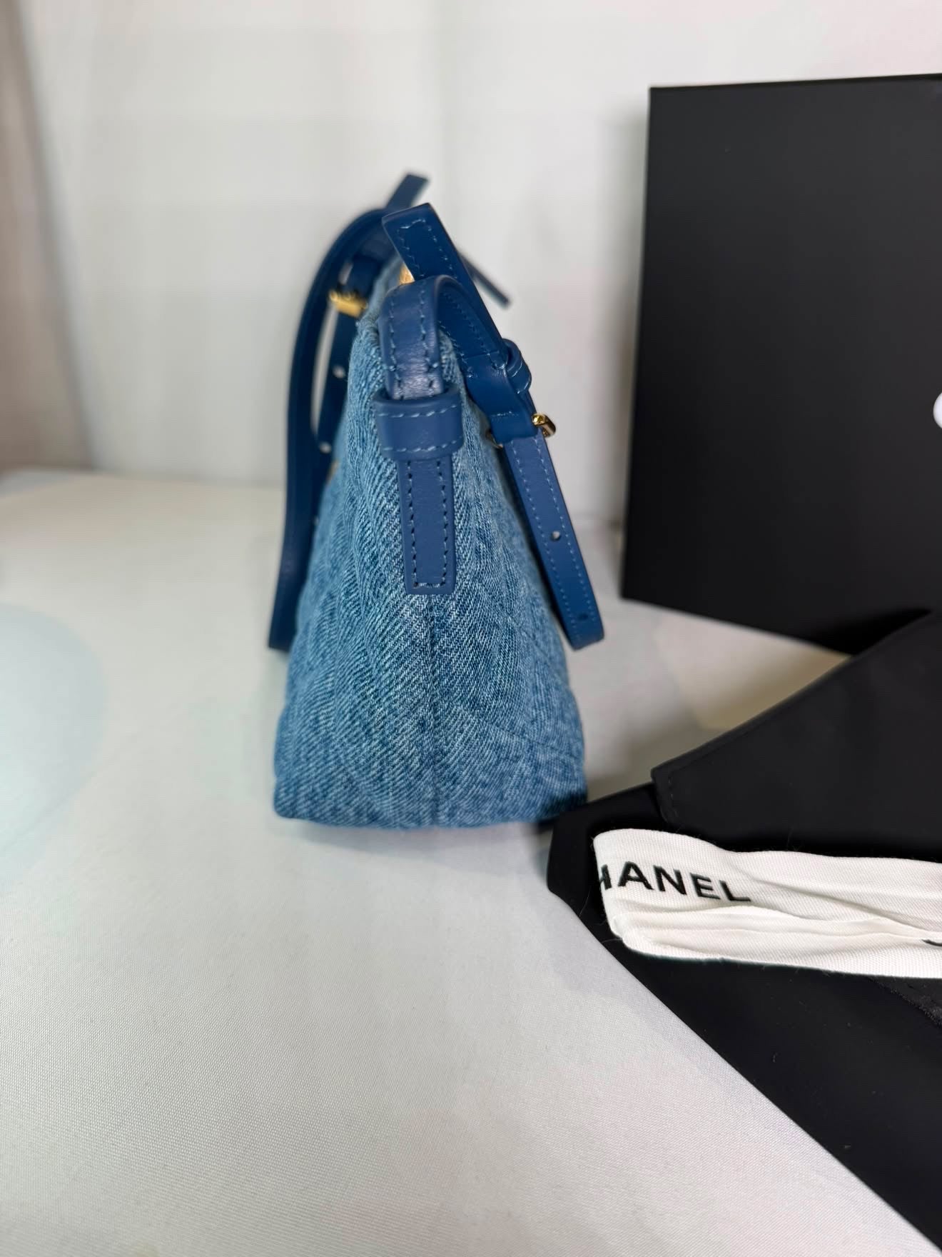 Chanel Denim Clutch with Strap