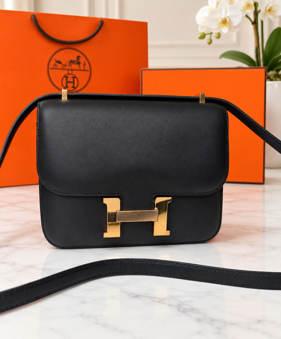 Hermes Swift Constance Mini Black