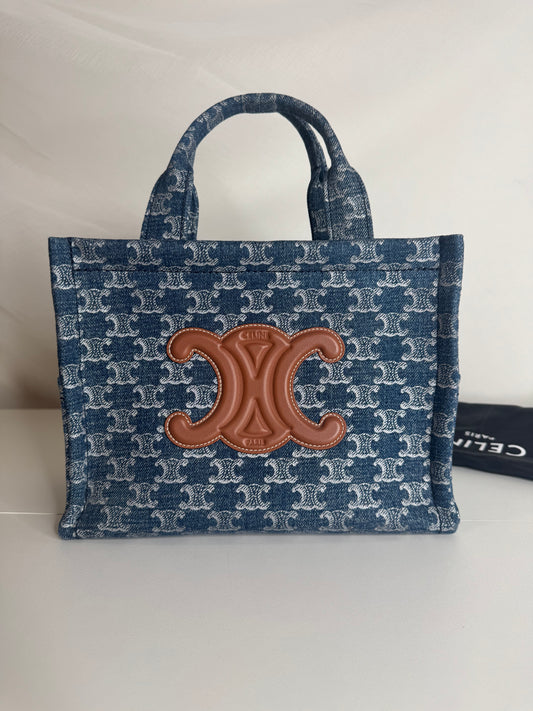 Celine Small Cabas Thais Denim