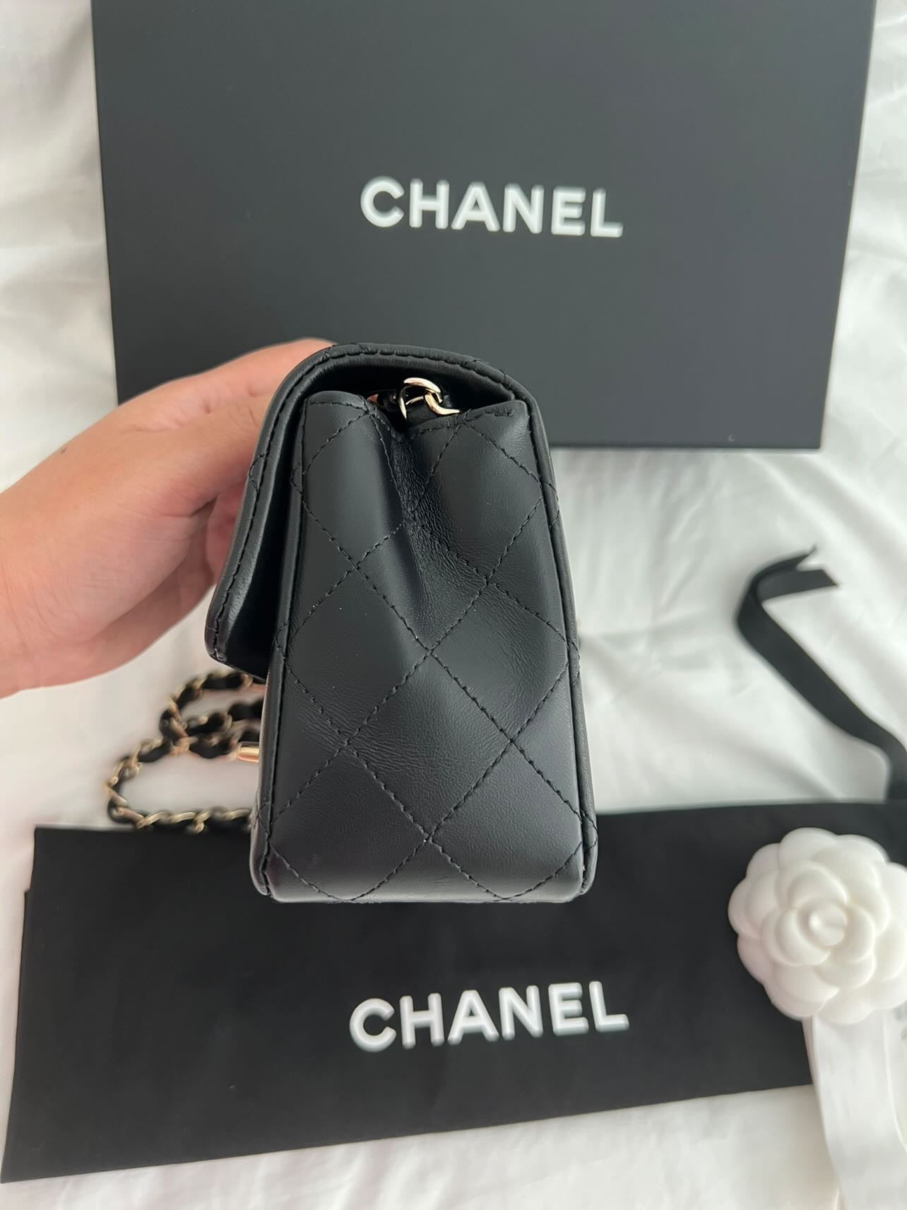 Chanel Mini Black Lambskin GHW